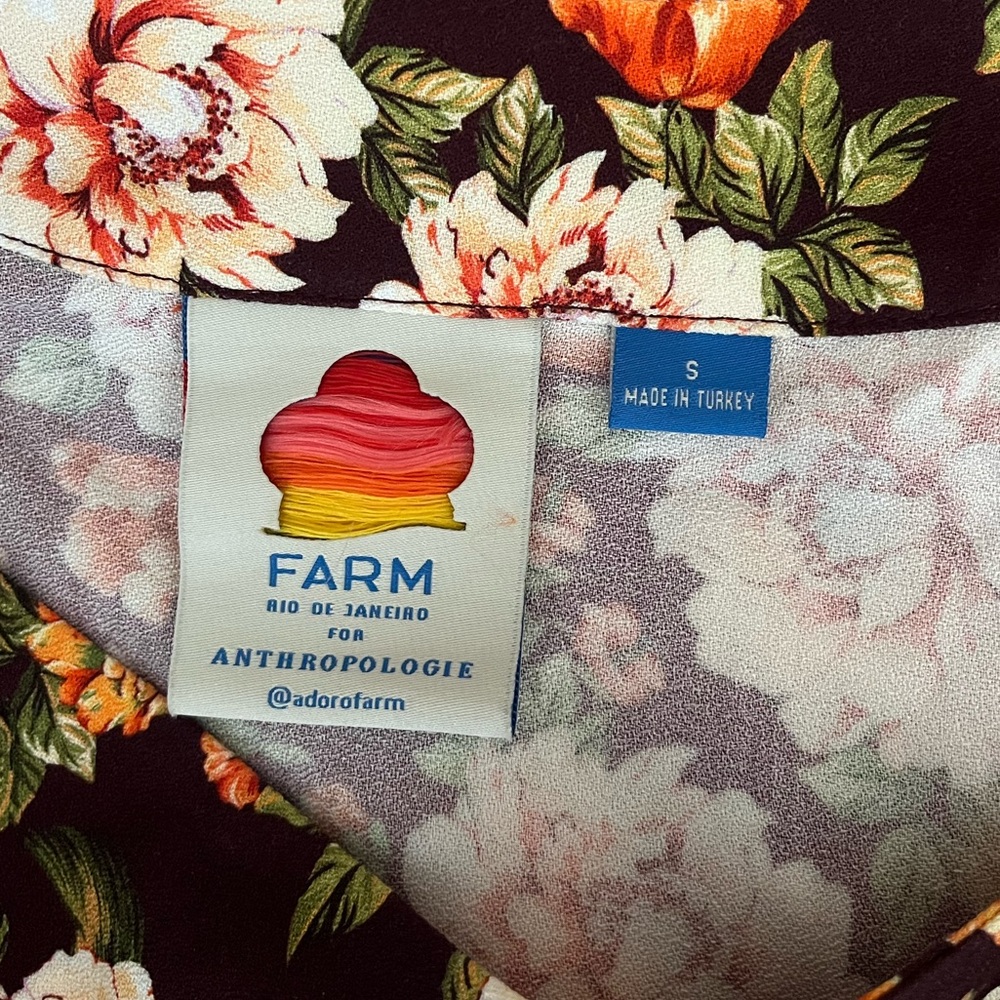 {FARM Rio x Anthropologie} Patchwork Floral Midi Skirt - Womens Small - Picture 8 of 11
